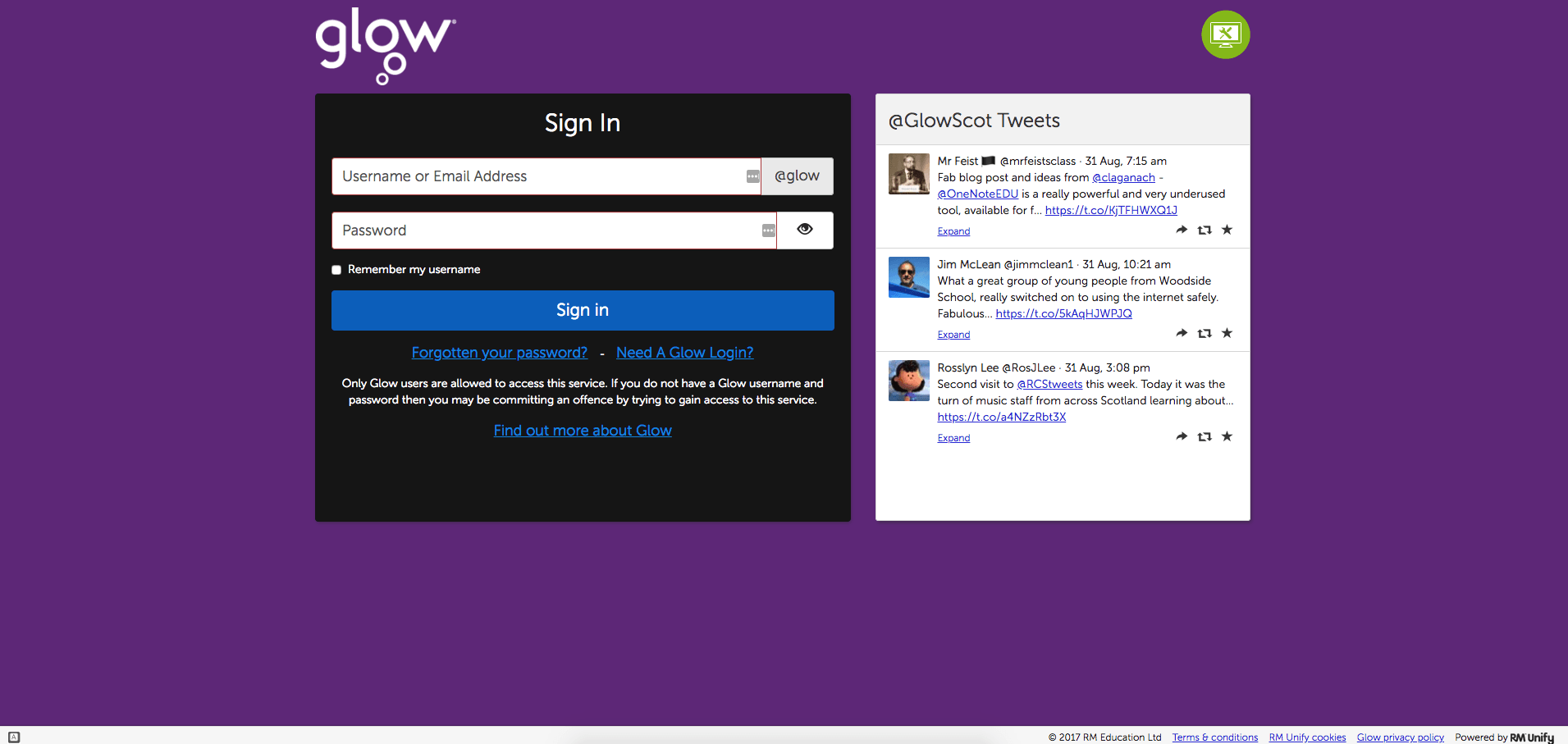 Glow Login